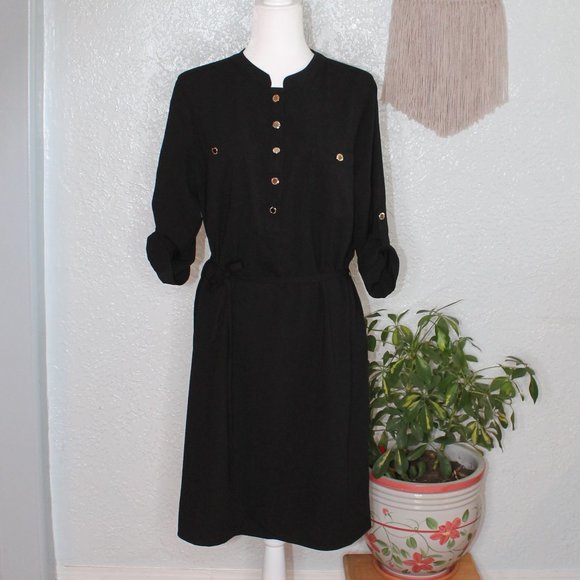 Liz Claiborne Dresses & Skirts - Black Shirt Style Dress Liz Claiborne